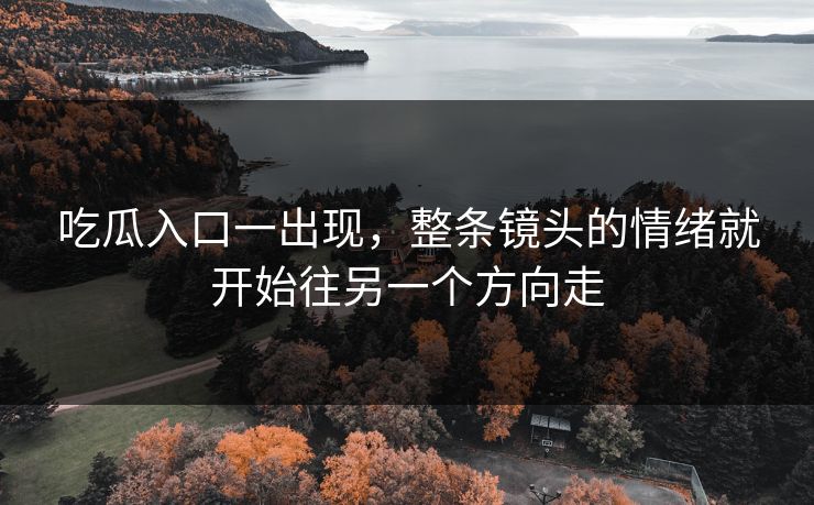 吃瓜入口一出现，整条镜头的情绪就开始往另一个方向走